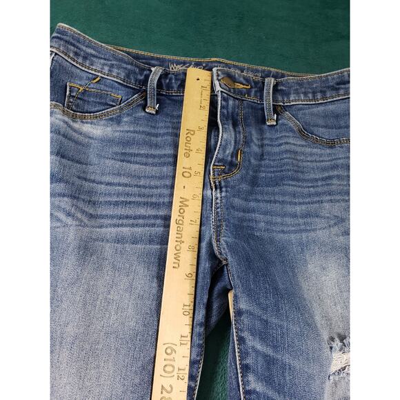 Mossimo Jeans Size 2 Womens Blue Stretch Denim Pants Ladies High Rise Jegging - Picture 6 of 11